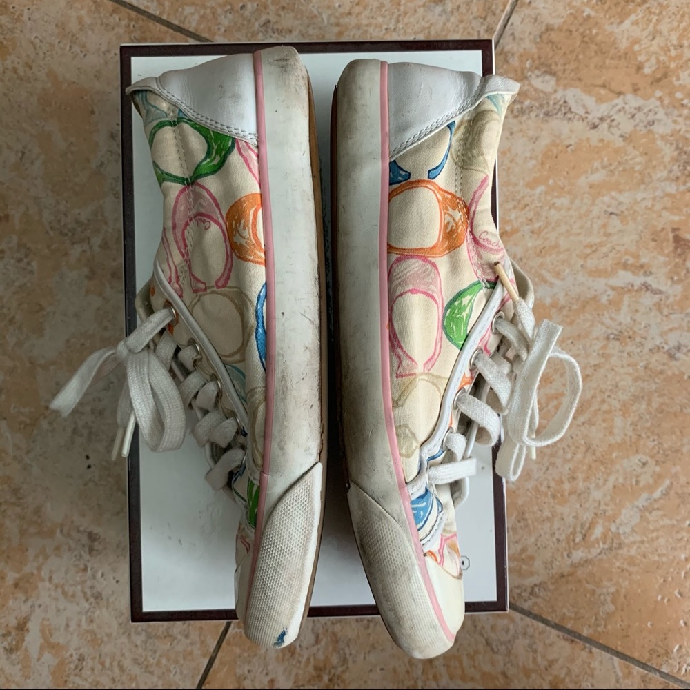 COACH Y2K multicolor colorful rainbow logo sneaker - Picture 3 of 11